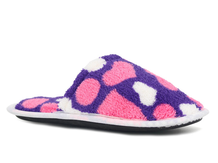 Auris Zenne HSN Çanak Terlik Kalpli Mor - 1