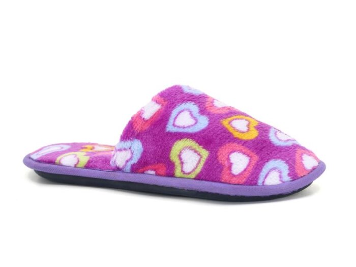 Auris Zenne HSN Çanak Terlik Kalpli Mor 