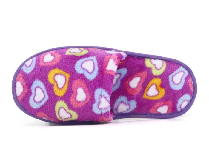 Auris Zenne HSN Çanak Terlik Kalpli Mor - Auris (1)