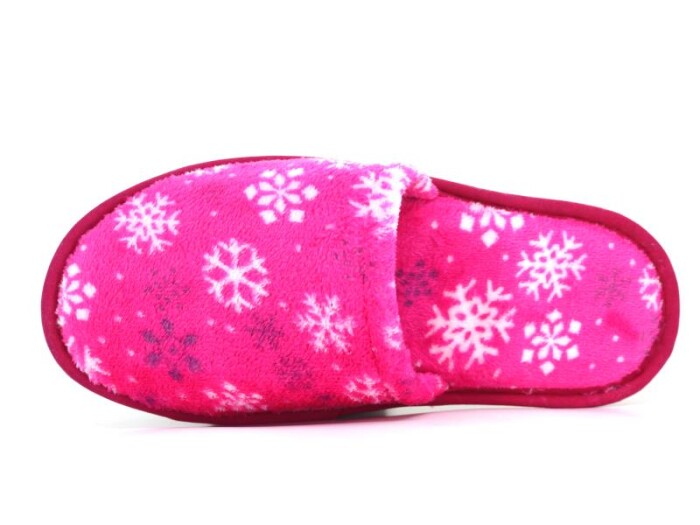 Auris Zenne HSN Çanak Terlik Kar Desenli Fuşya - Auris (1)