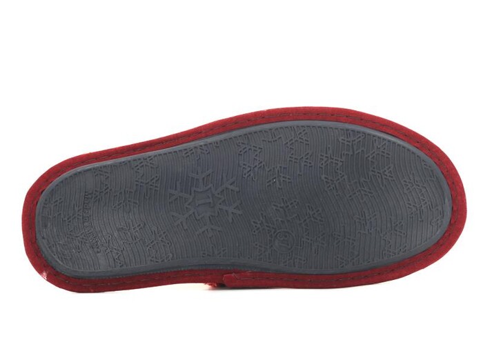 Auris Zenne HSN Çanak Terlik Kar Desenli Kırmızı - 6