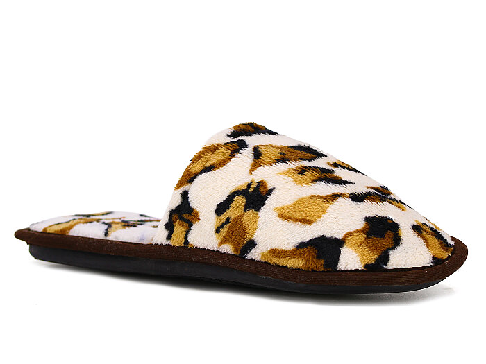 Auris Zenne HSN Çanak Terlik Leopar - Bej 