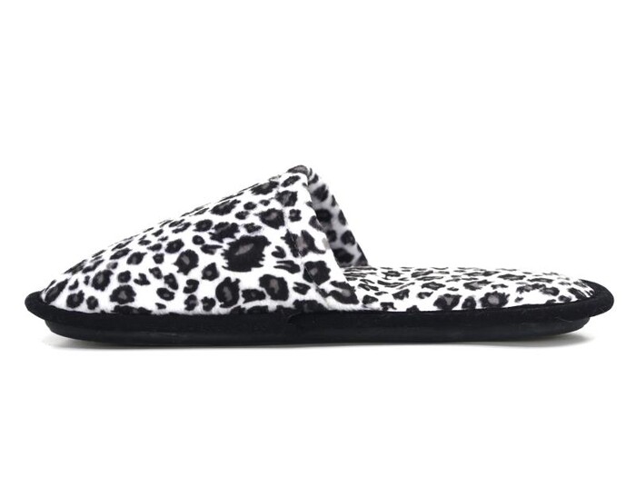 Auris Zenne HSN Çanak Terlik Leopar Siyah - Beyaz - Auris (1)