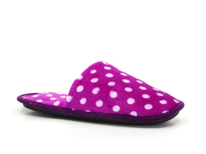 Auris Zenne HSN Çanak Terlik Mor Puantiye - Auris
