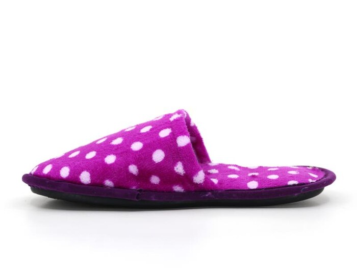 Auris Zenne HSN Çanak Terlik Mor Puantiye - 2