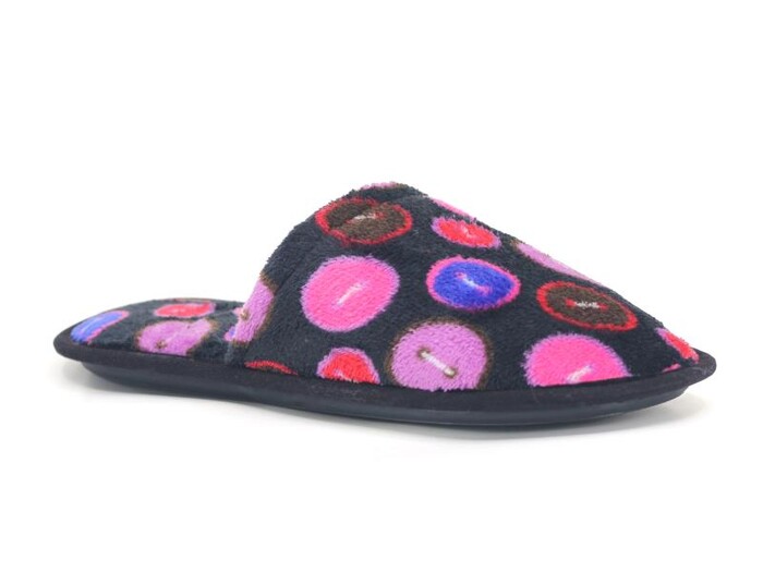 Auris Zenne HSN Çanak Terlik Siyah Puantiye - Auris