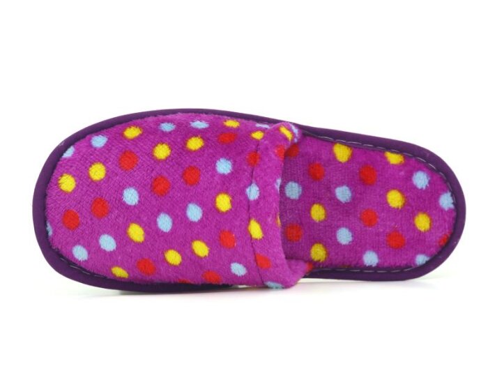 Auris Zenne Kadife Çanak Terlik Desenli Fuşya - Auris (1)