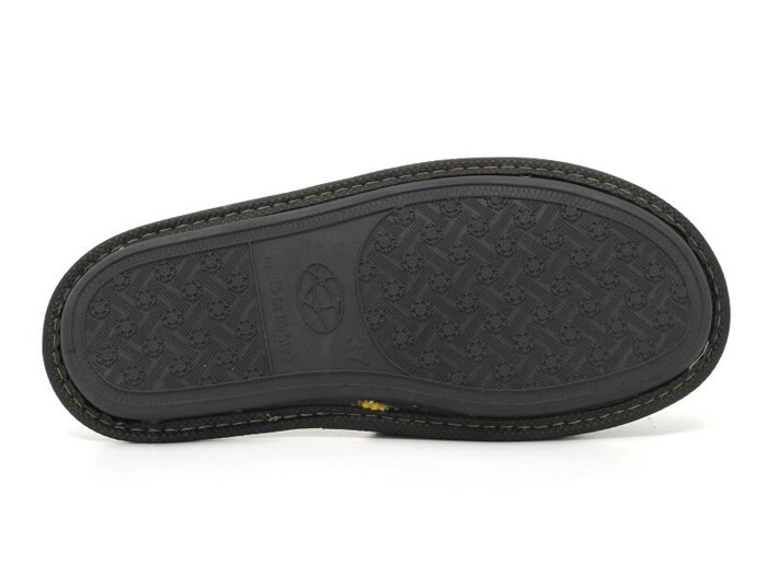 Auris Zenne Kadife Çanak Terlik Kalpli Siyah - 3