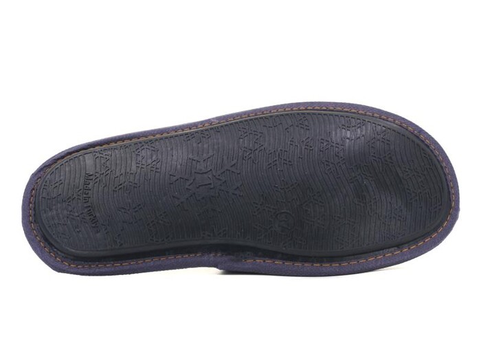 Auris Zenne Kadife Çanak Terlik Kar Desenli lacivert - 6
