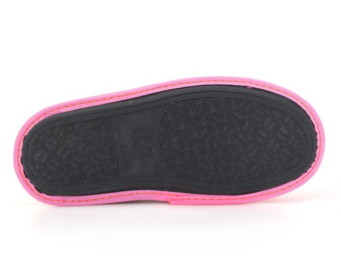 Auris Zenne Kadife Çanak Terlik Kar Desenli Pembe - 5