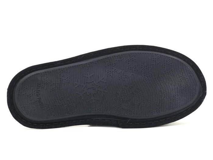 Auris Zenne Kadife Çanak Terlik Kar Desenli Siyah - 6