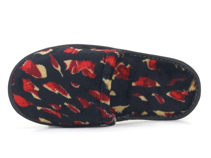 Auris Zenne Kadife Çanak Terlik Leopar Siyah - Auris (1)