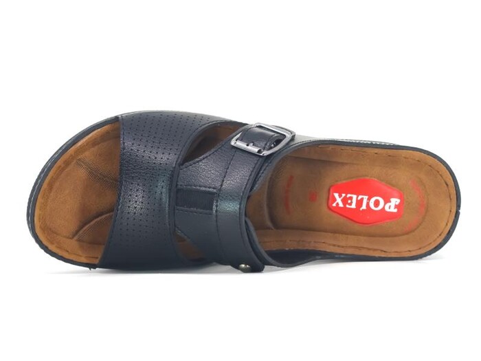 Polex Zenne Z10-0255 Tokalı Lastikli Monta Günlük Terlik Siyah - Polex (1)