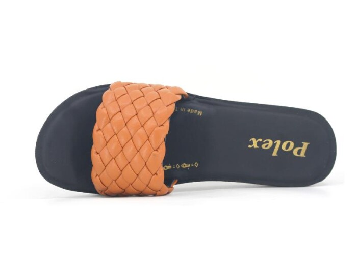 Polex Zenne Z303 Soft Örgülü Günlük Terlik Taba - 2