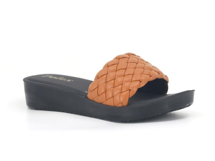 Polex Zenne Z303 Soft Örgülü Günlük Terlik Taba - 1