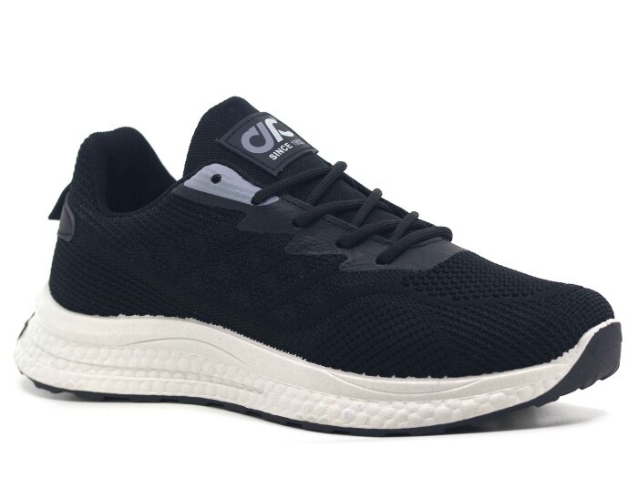 Polialabo Merdane 0026-3141 Triko PVC Taban Spor Ayakkabı Siyah - Polialabo