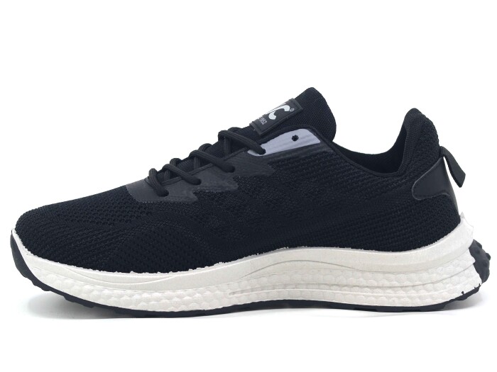 Polialabo Merdane 0026-3141 Triko PVC Taban Spor Ayakkabı Siyah - 2