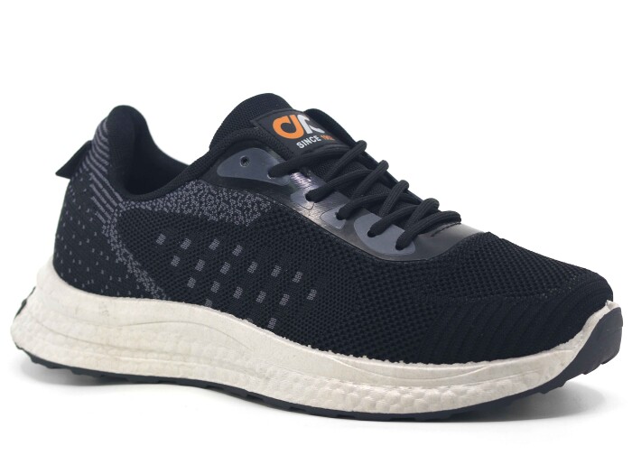 Polialabo Merdane 0026-3105 Bağcıklı Triko Spor Ayakkabı Siyah - 1
