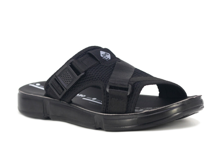 Polialabo Merdane 5658 Fileli Günlük Terlik Siyah - 1