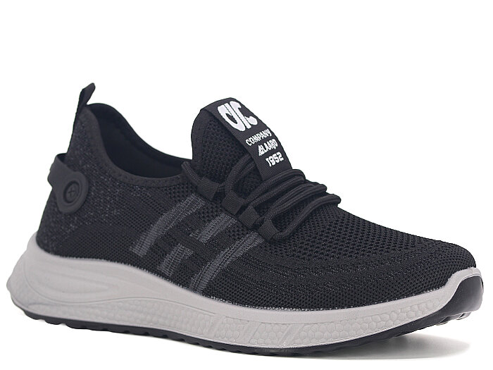 Polialabo Merdane DI 3184 Bağlı Triko Spor Ayakkabı Siyah - Polialabo