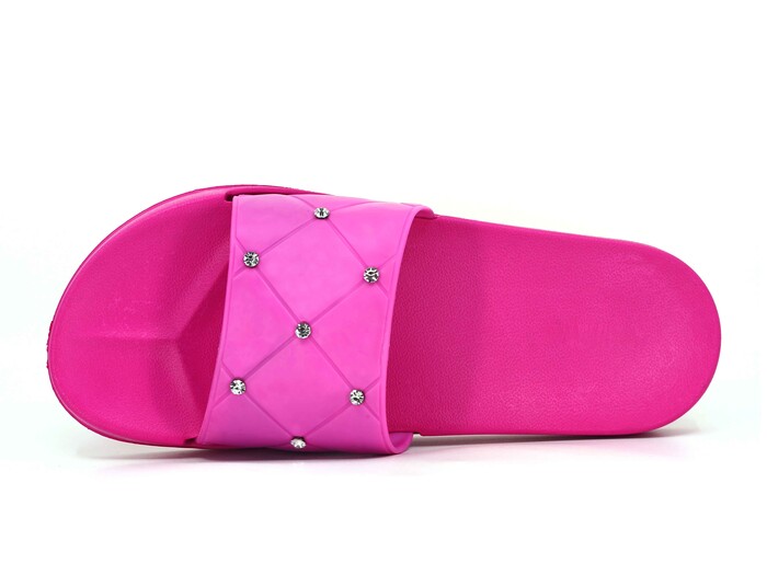 Polialabo Zenne 13075 Baklava Desen Taşlı Lux Eva Terlik Fuşya - Polialabo (1)