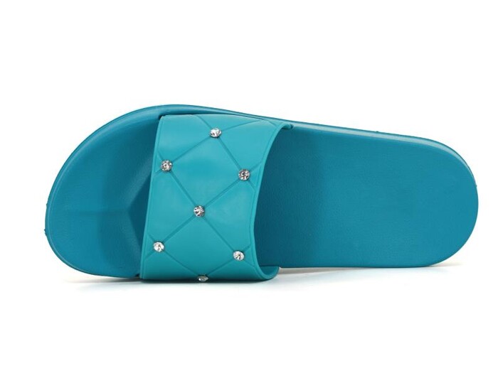 Polialabo Zenne 13075 Baklava Desen Taşlı Lux Eva Terlik Turkuaz - Polialabo (1)