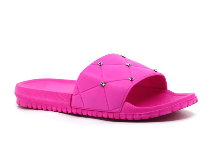 Polialabo Zenne 13082 Taşlı Lux Eva Terlik Fuşya - 1