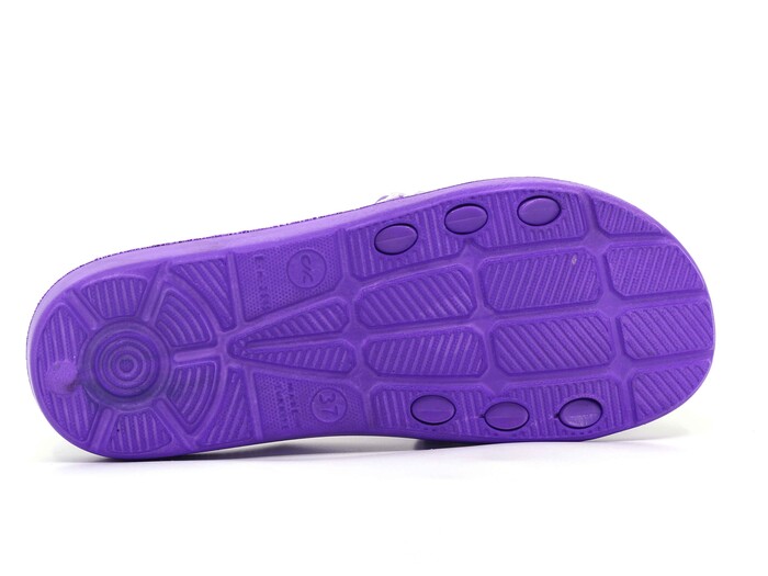 Polialabo Zenne 13041 Düz Yüz Nakışlı Lux Eva Terlik Mor - 3