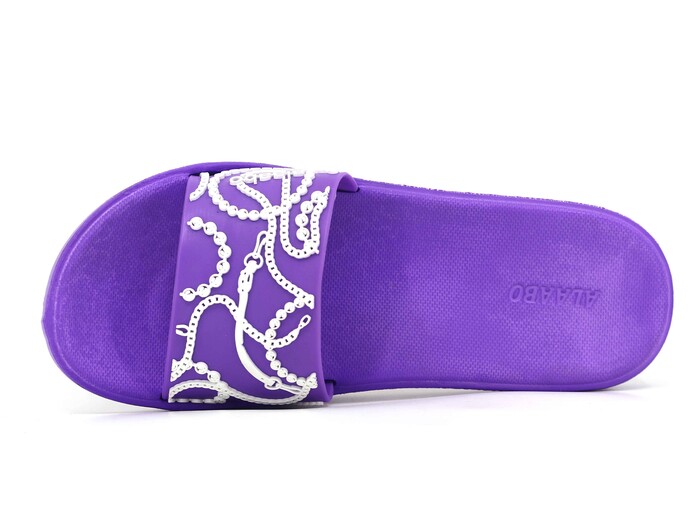 Polialabo Zenne 13041 Düz Yüz Nakışlı Lux Eva Terlik Mor - 2