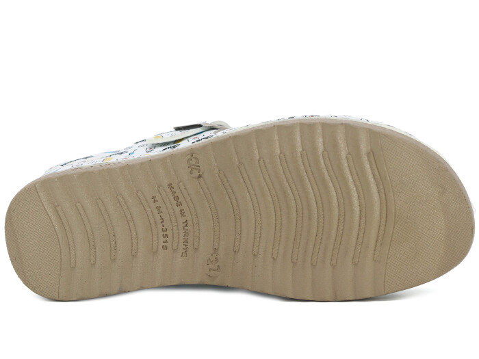 Polialabo Zenne 3515-8147 Tokalı Dijital Baskı (8174) Kapalı Terlik Beyaz - 3