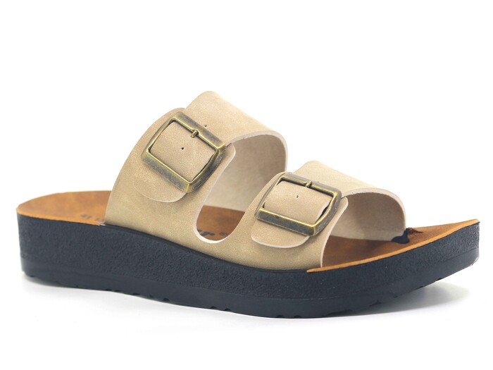 Polier Merdane 205 Kutulu Günlük Terlik Krem - Polier