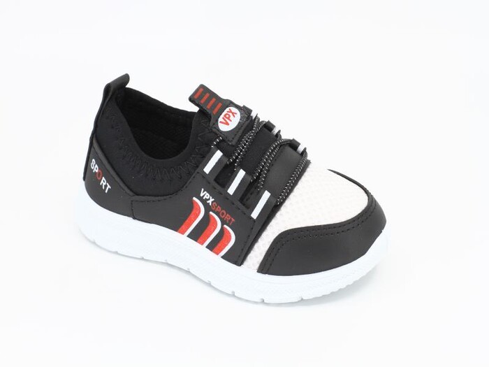 Poliva Bebe 3370 Mados Anorak Spor Ayakkabı Siyah - Beyaz - 1