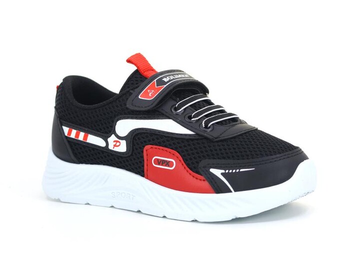 Poliva Filet 3590 Bolimex Anorak Spor Ayakkabı Siyah - Kırmızı - Thumbnail