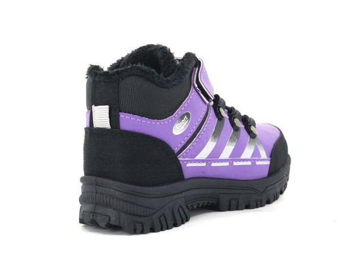 Poliva Filet 5085 Bolimex Peluşlu Bot Lila - Siyah - Thumbnail