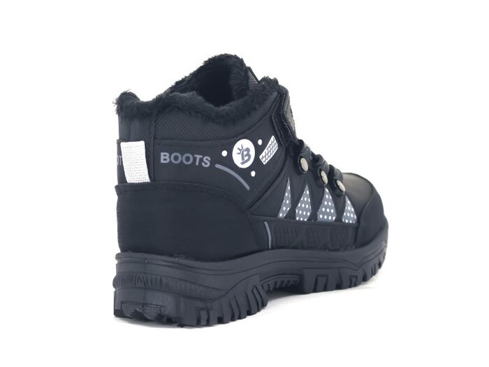Poliva Filet 5105 Bolimex Peluşlu Trekking Kısa Bot Siyah - Beyaz