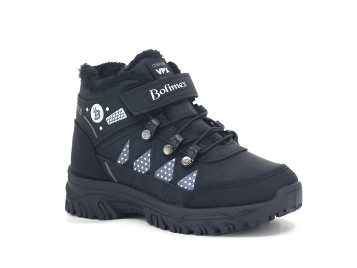 Poliva Patik 5105 Bolimex Peluşlu Trekking Kısa Bot Siyah - Beyaz - Poliva