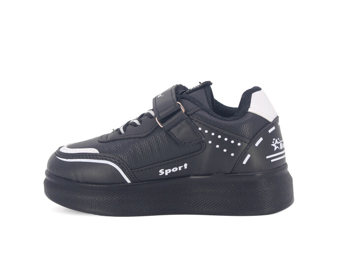 Poliva Patik 9100 Bolimex Cilt Spor Ayakkabı Siyah - Beyaz - 2