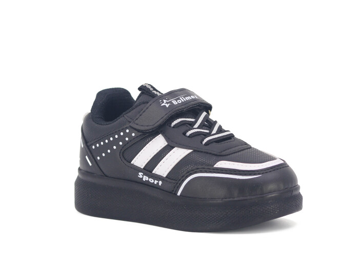 Poliva Patik 9100 Bolimex Cilt Spor Ayakkabı Siyah - Beyaz - 1