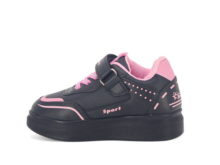 Poliva Patik 9150 Bolimex Cilt Spor Ayakkabı Siyah - Pembe - Poliva (1)