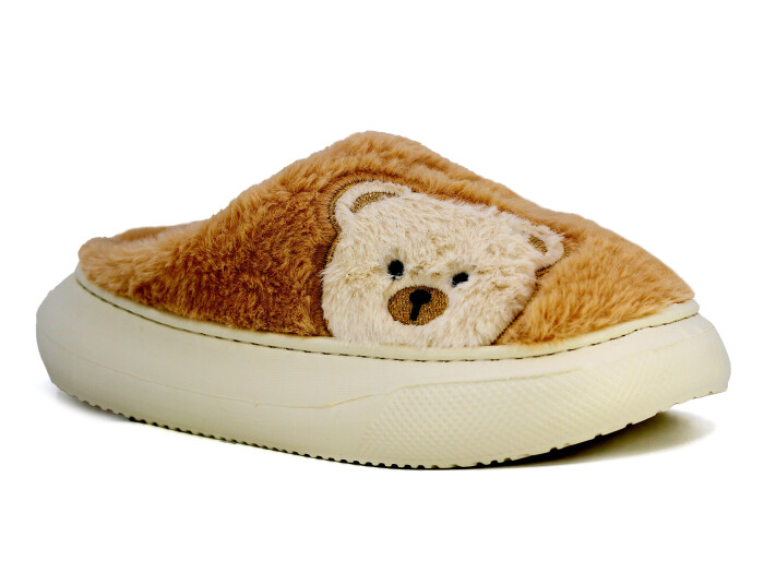 Auris Zenne 2025 Hayvanlı Eva Ev Terliği Pandalı Bej - 1