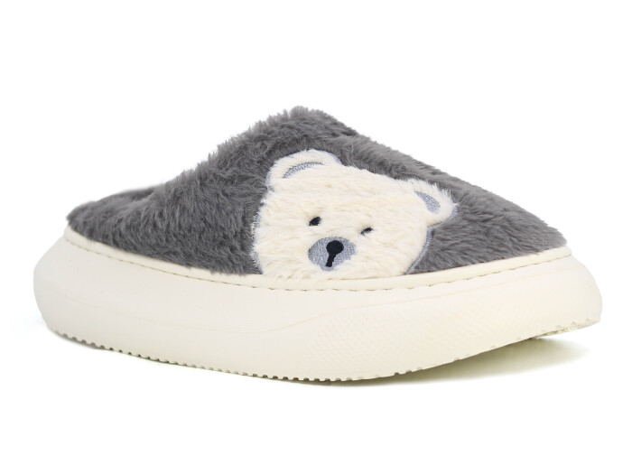 Auris Zenne 2025 Hayvanlı Eva Ev Terliği Pandalı Füme - Auris