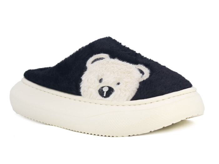 Auris Zenne 2025 Hayvanlı Eva Ev Terliği Pandalı Siyah 