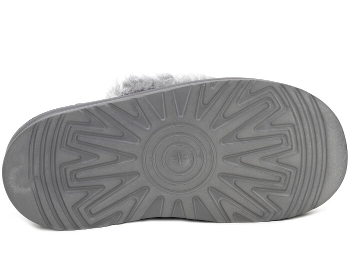 Auris Zenne Yakası Peluşlu Eva Ev Terliği Açık Gri - 3