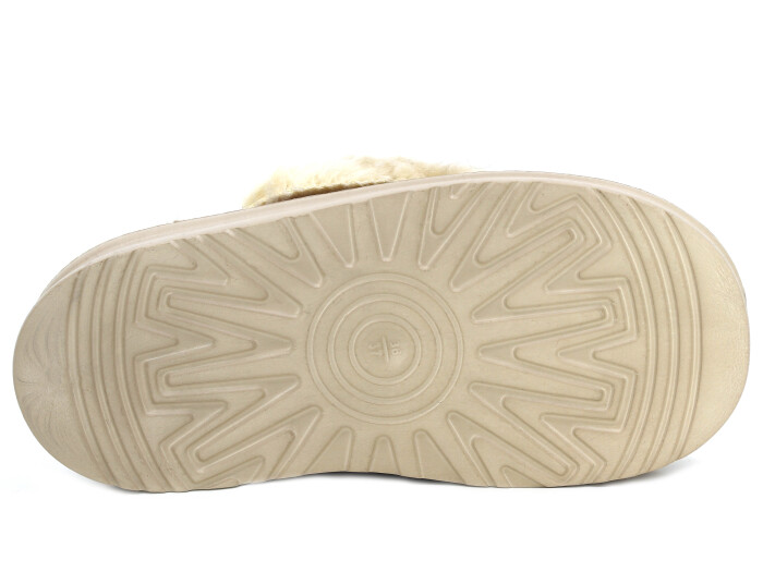 Auris Zenne Yakası Peluşlu Eva Ev Terliği Bej - 3