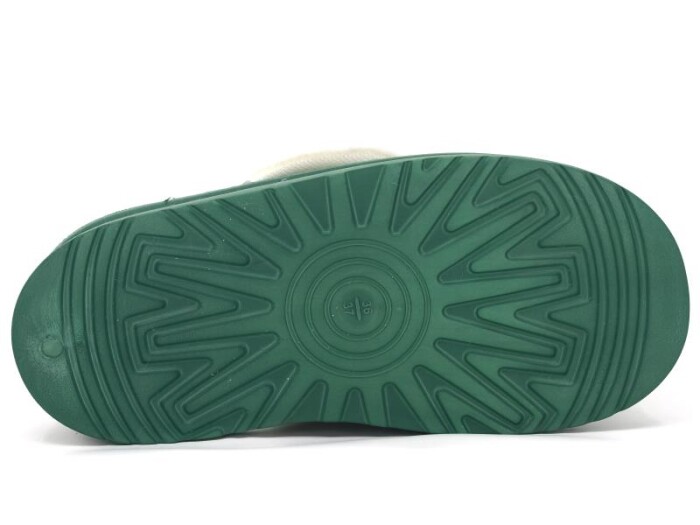 Auris Zenne Yakası Peluşlu Eva Ev Terliği Mint Yeşili - 3