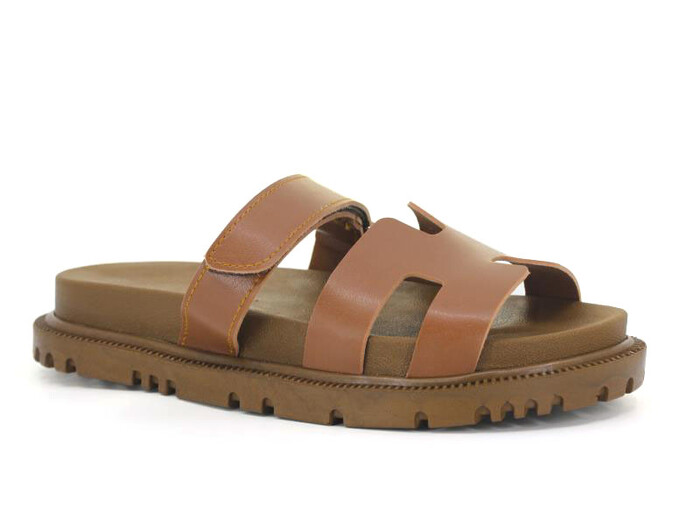 Power Zenne Cırtlı Hrms Günlük Terlik Taba - 1