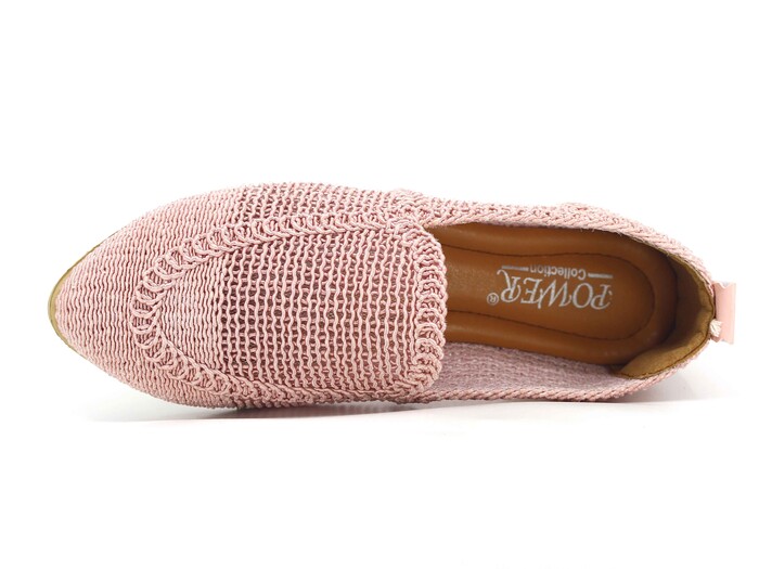 Power Zenne Dantelli Babet Ayakkabı Pudra - 2