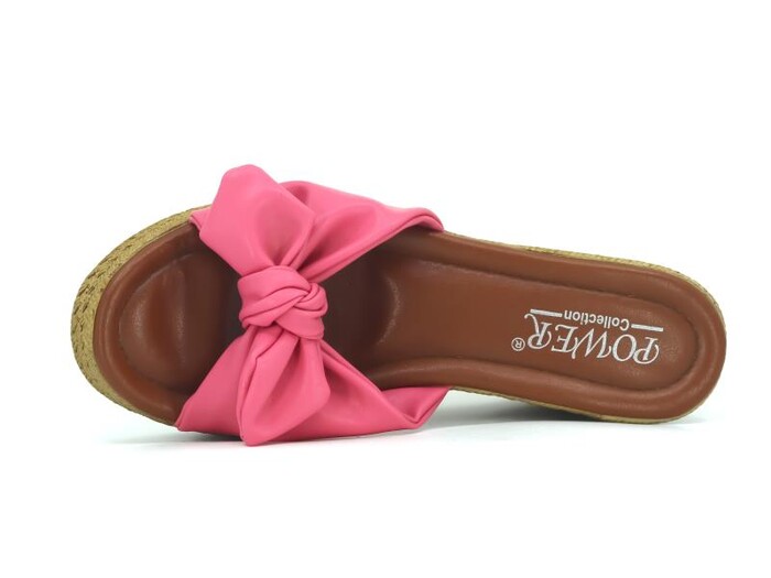 Power Zenne Fiyonklu Günlük Terlik Fuşya - Power (1)