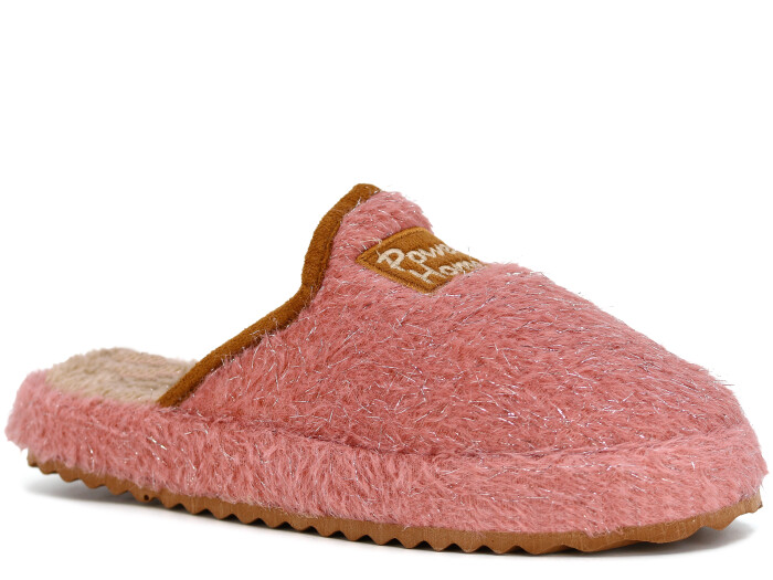 Power Zenne Simli Home Peluş Ev Terliği Pembe - 1