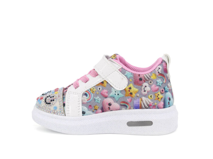 Pro Kids Bebe 5009 Işıklı Spor Ayakkabı Beyaz - Pembe - 2